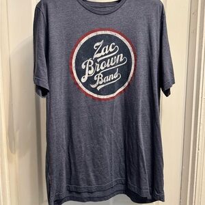 Zac Brown Band Navy Blue Men's T-Shirt 2017 Tour